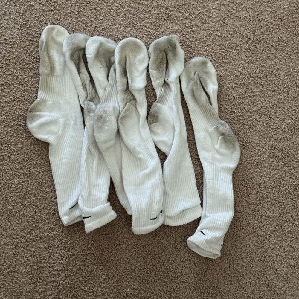 3 Pack Nike Dri-Fit White Men Crew Socks